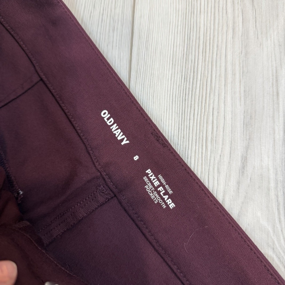 NWT Old Navy High-Waisted Pixie Flare Pants Size 8 #611133 Purple - Picture 5 of 12
